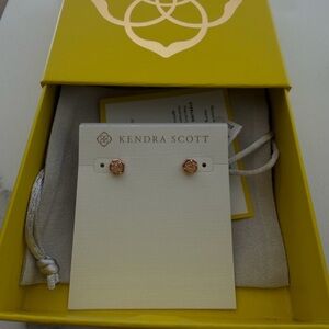 Kendra Scott Rose Gold Drusy Earrings